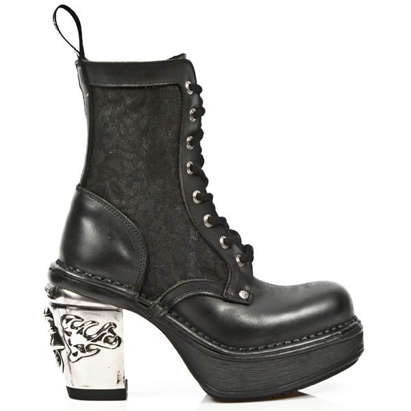  M.8363-C6 ITALI NEGRO NAPA NEGRO ENCAJE 54 PL NRK SKULL ACER New Rock M.8363-C6  2