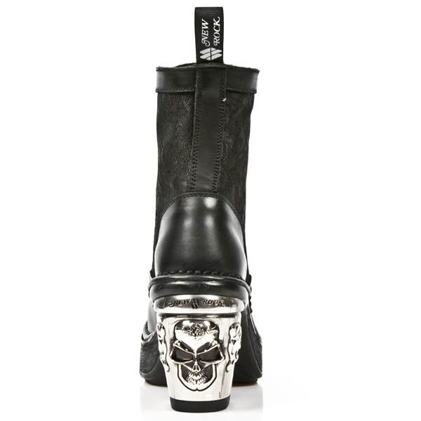  M.8363-C6 ITALI NEGRO NAPA NEGRO ENCAJE 54 PL NRK SKULL ACER New Rock M.8363-C6  6
