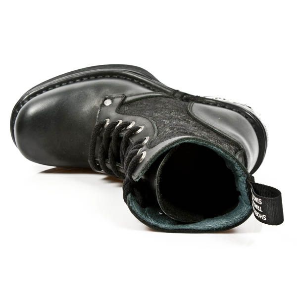  M.8363-C6 ITALI NEGRO NAPA NEGRO ENCAJE 54 PL NRK SKULL ACER New Rock M.8363-C6  8