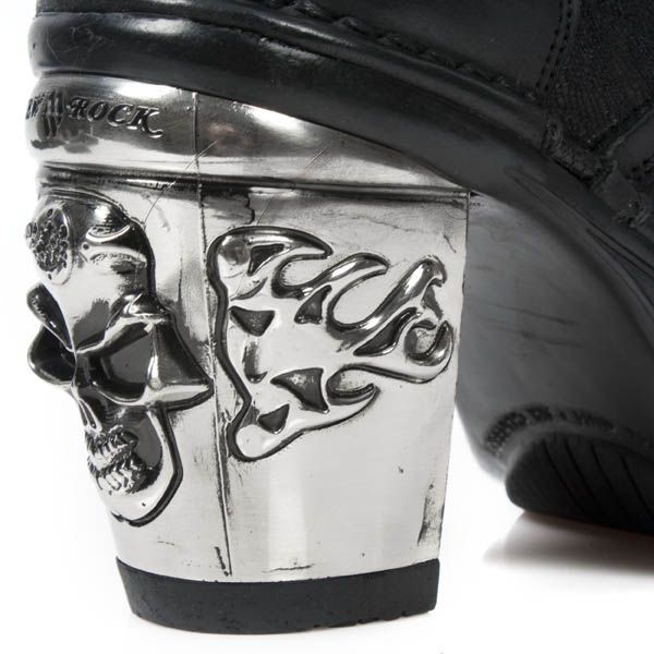  M.8363-C7 ITALI NEGRO BOX PLANE ENCAJE 54 PL NRK SKULL ACERO New Rock M.8363-C7  10