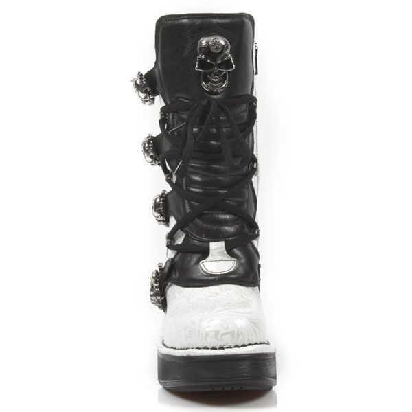  M.8366-S5 VINTAGE FLOWER BLANCO-PLATA, ROCK NEGRO, NRK SKULL New Rock M.8366-S5  4