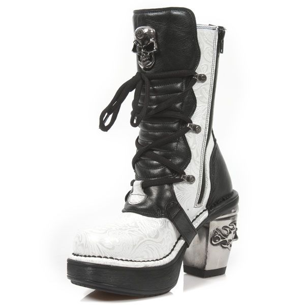  M.8366-S5 VINTAGE FLOWER BLANCO-PLATA, ROCK NEGRO, NRK SKULL New Rock M.8366-S5  5