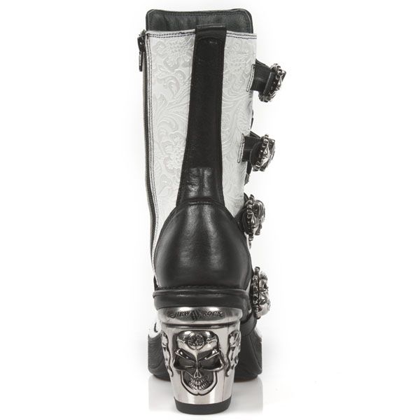  M.8366-S5 VINTAGE FLOWER BLANCO-PLATA, ROCK NEGRO, NRK SKULL New Rock M.8366-S5  6