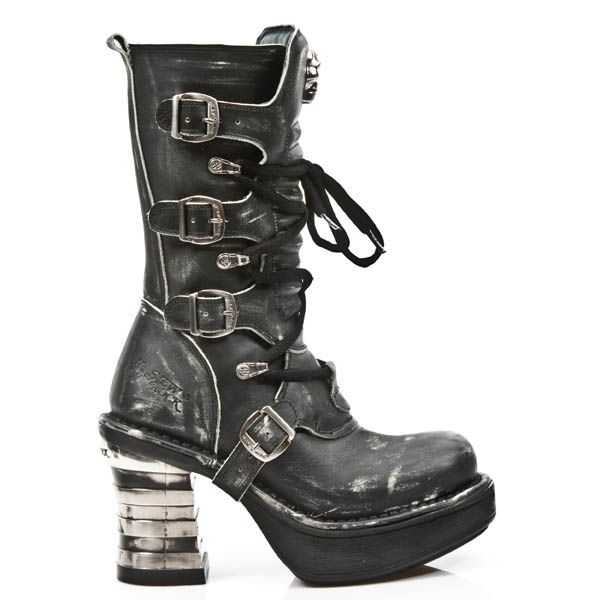  M.8373-C3 VINTAGE RASPADO NEGRO PL NEGRO NRK TACON BANDAS AC New Rock M.8373-C3  2