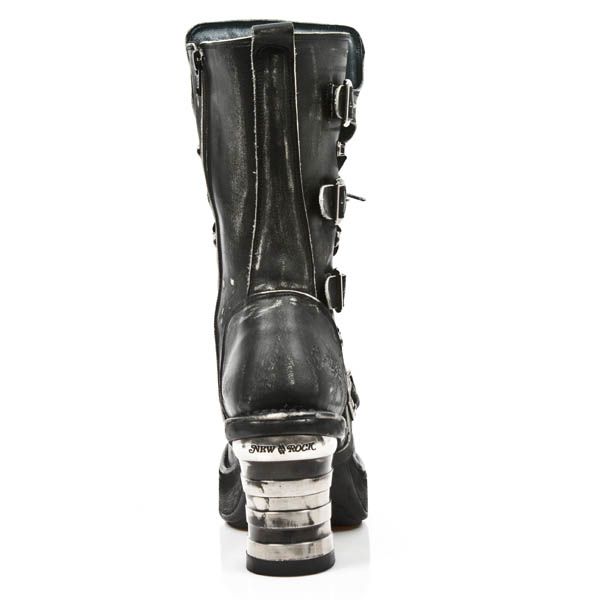  M.8373-C3 VINTAGE RASPADO NEGRO PL NEGRO NRK TACON BANDAS AC New Rock M.8373-C3  6