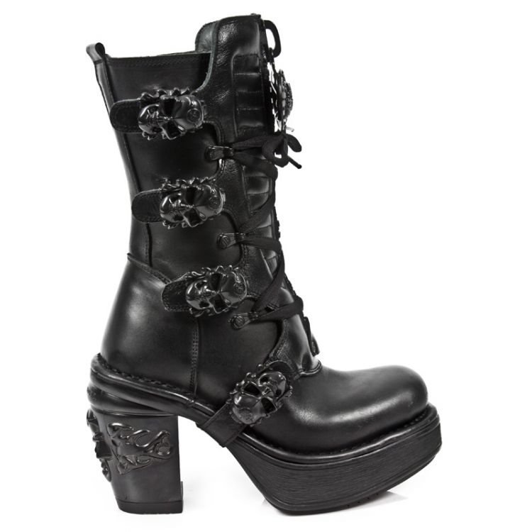  M.8376-C1 ITALI NOMADA NEGRO PL NEGRO NRK TACON SKULL OXIDO New Rock M.8376-C1  2