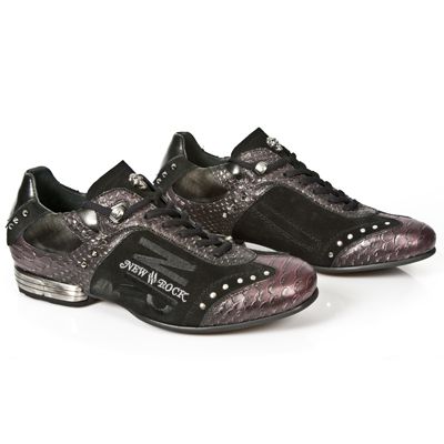  M.8425-C2 SERPENTE LILA VELOUR NEGRO PULIK ACERO TPU SNOB NE New Rock M.8425-C2  9