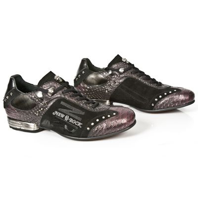  M.8425-C2 SERPENTE LILA VELOUR NEGRO PULIK ACERO TPU SNOB NE New Rock M.8425-C2  11