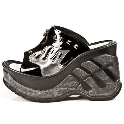  M.9806-C1 CHAROL NEGRO, BOX PLANE CU&#209;A SPORT NEGRA New Rock M.9806-C1  2