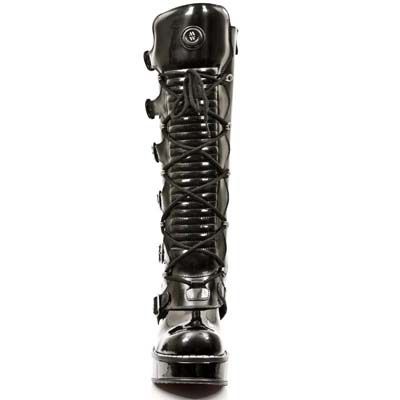  M.9908-C2 CHAROL NEGRO PLATAFORMA NEW CIRCLE TACON ACERO New Rock M.9908-C2  4