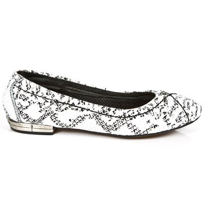  M.BL003-C7 PITON BLANCO TPU NEGRO BAILARINAS TACON BL ACERO New Rock M.BL003-C7  1