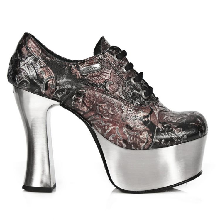  M.DK004-C5 VINTAGE FLOWER ROJO, PLAFT. DARK ACERO New Rock M.DK004-C5  2