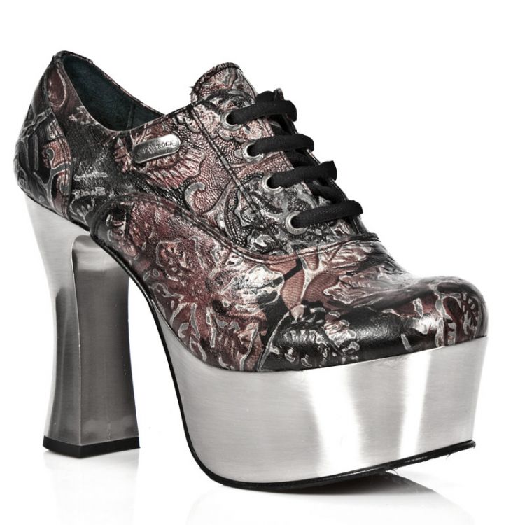  M.DK004-C5 VINTAGE FLOWER ROJO, PLAFT. DARK ACERO New Rock M.DK004-C5  3