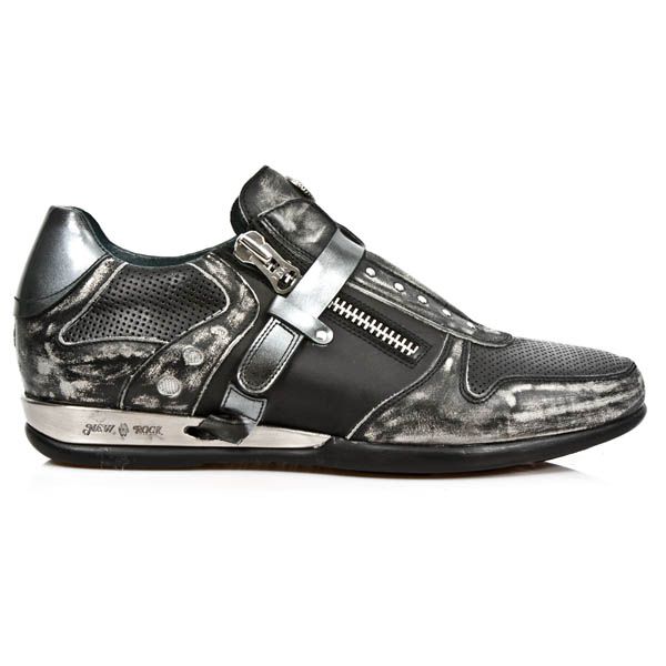 Ботинки M.HY018-C5 VINTAGE RASPADO NEGRO ITALI NEGRO ANTIK ACERO New Rock M.HY018-C5 Изображение 2