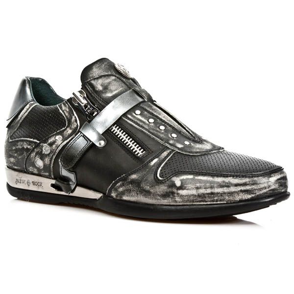 Ботинки M.HY018-C5 VINTAGE RASPADO NEGRO ITALI NEGRO ANTIK ACERO New Rock M.HY018-C5 Изображение 3