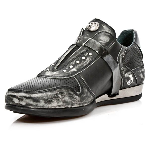 Ботинки M.HY018-C5 VINTAGE RASPADO NEGRO ITALI NEGRO ANTIK ACERO New Rock M.HY018-C5 Изображение 5