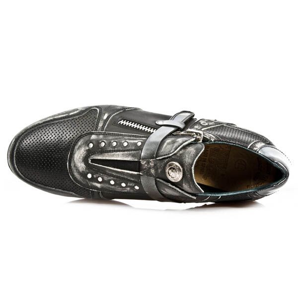 Ботинки M.HY018-C5 VINTAGE RASPADO NEGRO ITALI NEGRO ANTIK ACERO New Rock M.HY018-C5 Изображение 8