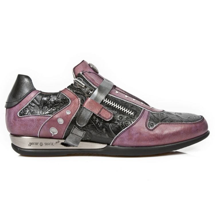  M.HY018-C7 BOX TALCO LILA VINTAGE FLOWER NEGRO PULIK ACERO New Rock M.HY018-C7  2