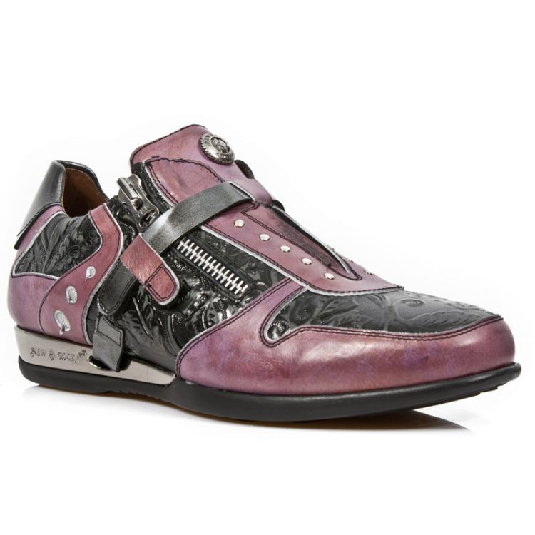  M.HY018-C7 BOX TALCO LILA VINTAGE FLOWER NEGRO PULIK ACERO New Rock M.HY018-C7  3