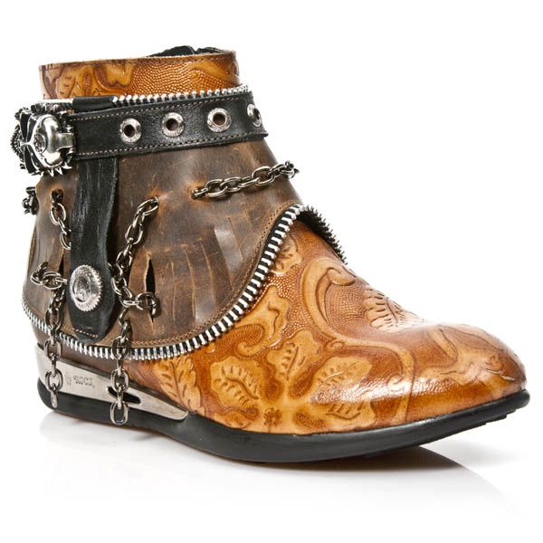  M.HY101-C8 VINTAGE FLOWER CUERO ALASKA CUERO NOMADA NEGRO HY New Rock M.HY101-C8  3