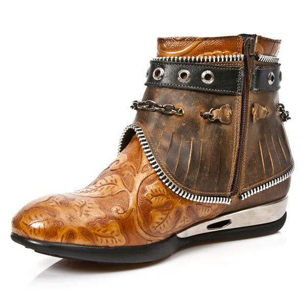 M.HY101-C8 VINTAGE FLOWER CUERO ALASKA CUERO NOMADA NEGRO HY New Rock M.HY101-C8  5