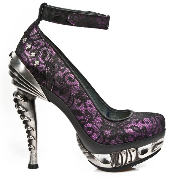  M.MAG001-R8 BOX FUCSIA METAL ENCAJE 54 PIEL VIVO NEGRO MAGNE New Rock M.MAG001-R8  1