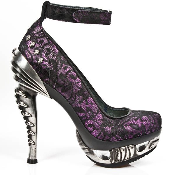  M.MAG001-R8 BOX FUCSIA METAL ENCAJE 54 PIEL VIVO NEGRO MAGNE New Rock M.MAG001-R8  2