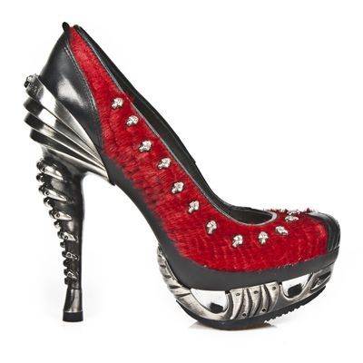  M.MAG018-C3 SOFT NEGRO PELO SERPIENTE ROJO PIEL VIVO NEG MAG New Rock M.MAG018-C3  2