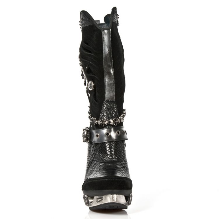  M.MAG034-C10 VELOUR NEGRO, PITON NEGRO, PULIK ACERO, MAGNE New Rock M.MAG034-C10  4