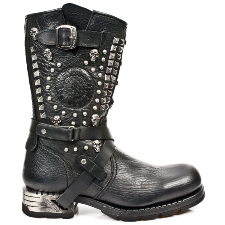  M.MR020-C1 BUFALO NEGRO ENCOGIDO MOTOROCK NEGRO TACON ACERO New Rock M.MR020-C1  2