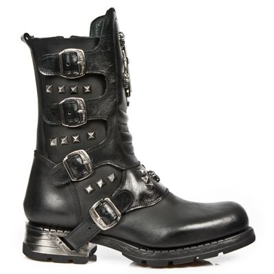 Ботинки M.MR029-C1 ITALI NEGRO NOMADA NEGRO MOTOROCK NEGRO ACERO New Rock M.MR029-C1 Изображение 1