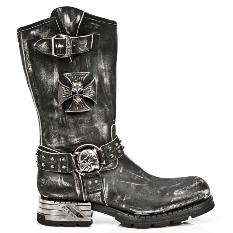  M.MR030-S2 VINTAGE RASPADO NEGRO, MOTOROCK NEGRO T.ACERO New Rock M.MR030-S2  2