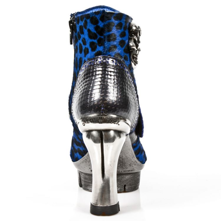  M.NEOPUNK005-C4 PITON NEGRO GRAFITO REVESS AZUL LEOPARDO AZU New Rock M.NEOPUNK005-C4  6