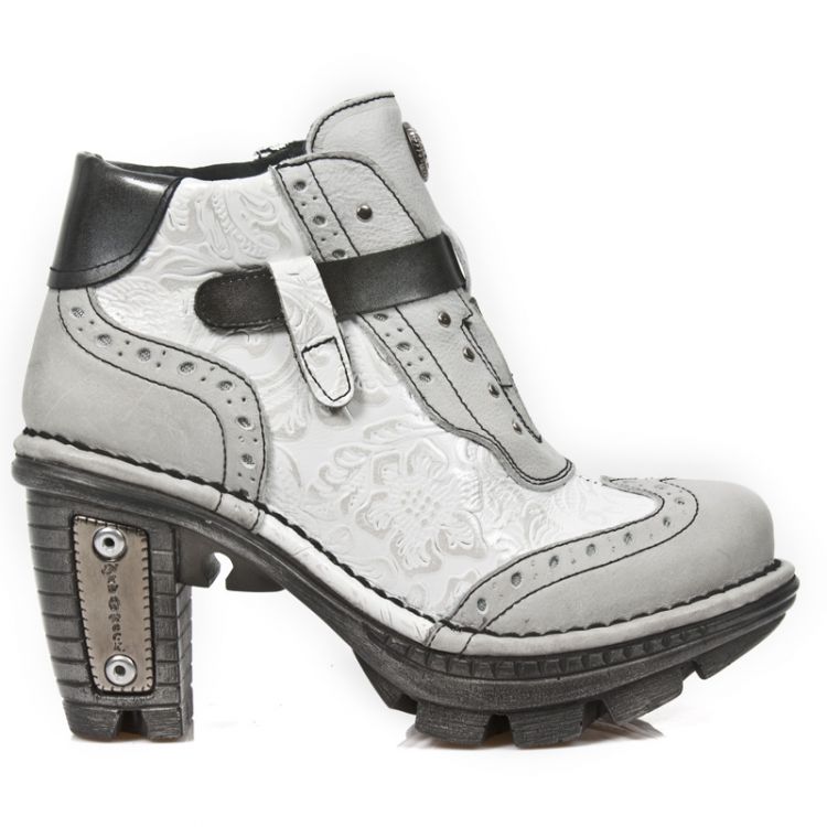  M.NEOTR003-C3 BOX TALCO PLATA VINTAGE FLOWER BLANCO PLATA PU New Rock M.NEOTR003-C3  1