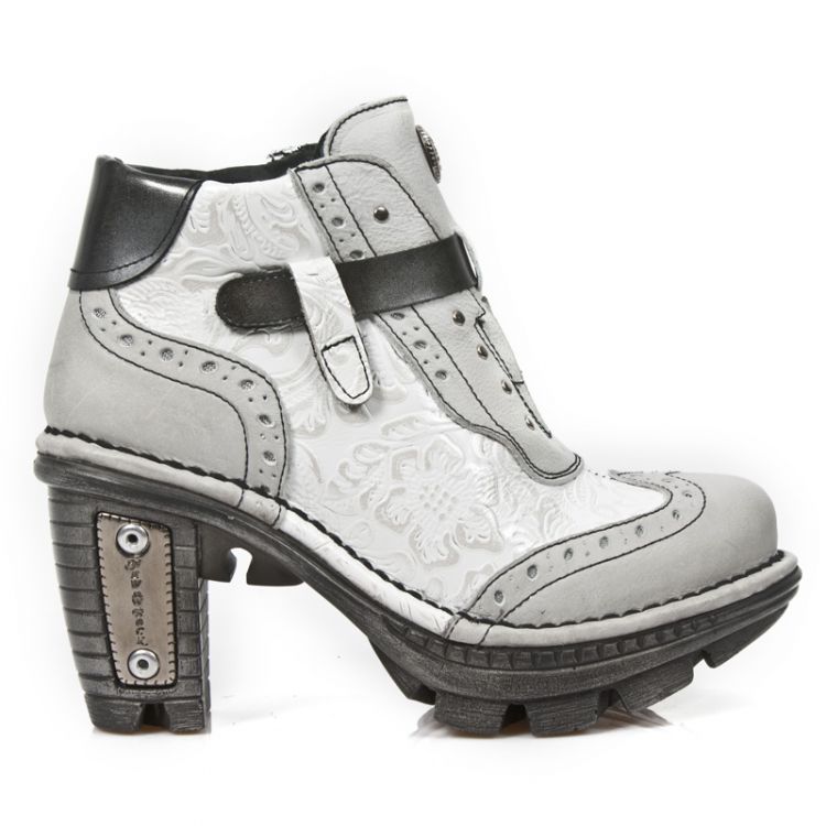  M.NEOTR003-C3 BOX TALCO PLATA VINTAGE FLOWER BLANCO PLATA PU New Rock M.NEOTR003-C3  2
