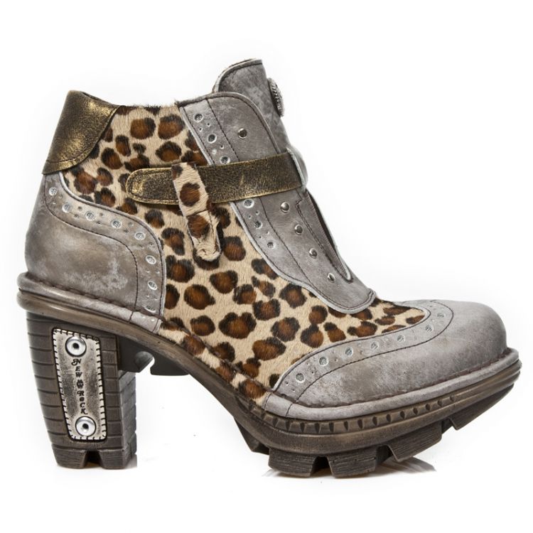  M.NEOTR003-C7 BOX TALCO ORO PELO LEOPARDO MARRON BOX OROMANE New Rock M.NEOTR003-C7  1