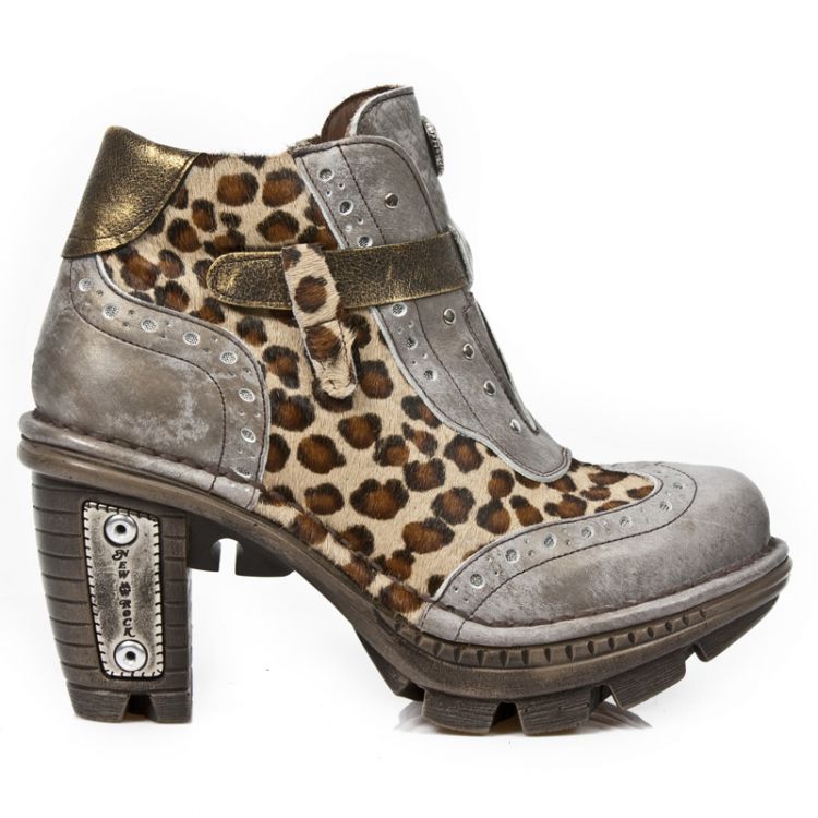  M.NEOTR003-C7 BOX TALCO ORO PELO LEOPARDO MARRON BOX OROMANE New Rock M.NEOTR003-C7  2