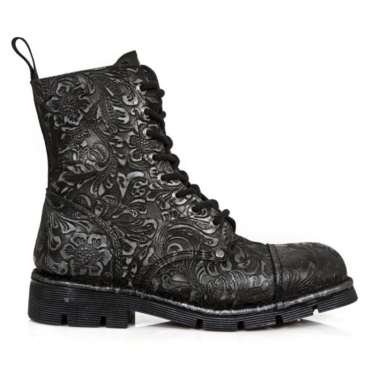  M.NEWMILI083-S7 DRAMA RAW NEGRO PLOMO HAND FINISHED LEATHER New Rock M.NEWMILI083-S7  2