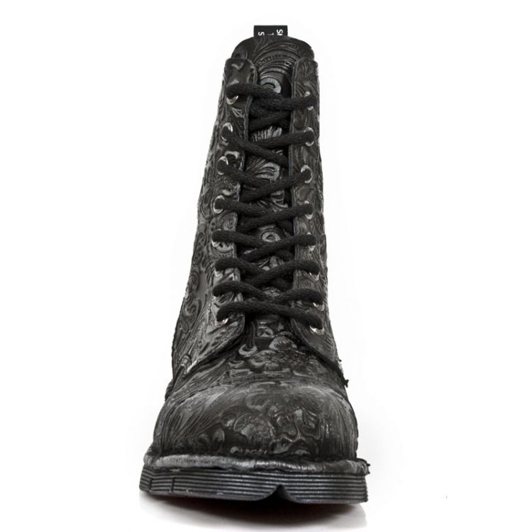  M.NEWMILI083-S7 DRAMA RAW NEGRO PLOMO HAND FINISHED LEATHER New Rock M.NEWMILI083-S7  4