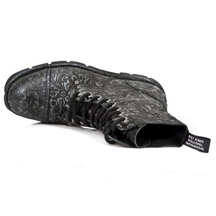  M.NEWMILI083-S7 DRAMA RAW NEGRO PLOMO HAND FINISHED LEATHER New Rock M.NEWMILI083-S7  8