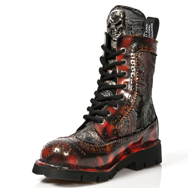 Ботинки M.NEWMILI110-C3 PULIK ROJO VINTAGE ROJO PLANING NEGRO SIN New Rock M.NEWMILI110-C3 Изображение 5