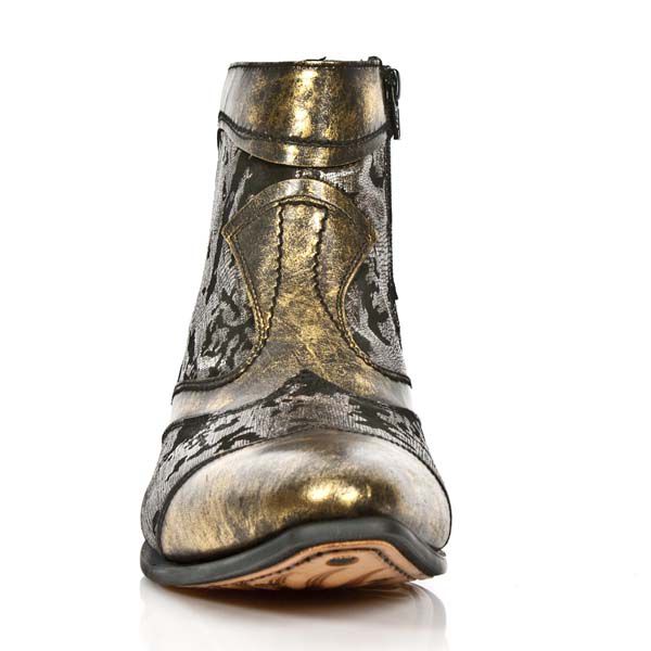  M.NW111-R3 BOX OROMANE NOBUCK NEGRO TEJUS ORO VIP 1 NEGRO New Rock M.NW111-R3  5
