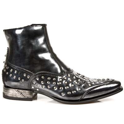  M.NW114-C1 CHAROL STUCO ACERO VIP 1 NEGRO SUELA ACERO T VIP New Rock M.NW114-C1  1