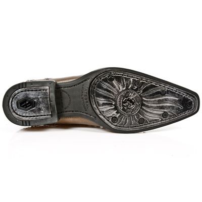  M.NW115-C3 AUTOLUCIDO GALIA MARRON VIP1 NEGRO SUELA ACERO T New Rock M.NW115-C3  7