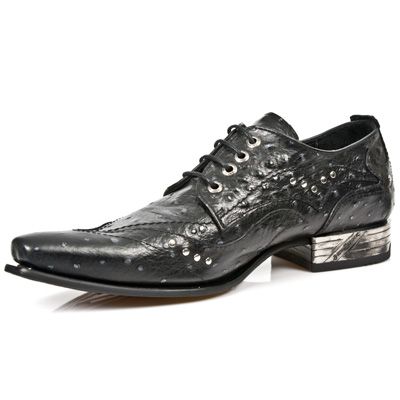  M.NW119-C3 AVESTRUZ NEGRO ACERO VIP1 NEGRO SUELA AC T VIP AC New Rock M.NW119-C3  5