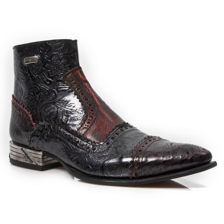  M.NW133-C4 PITON NEGRO GRAFITO REVESS ROJO DRAMA CHAROL NEGR New Rock M.NW133-C4  3