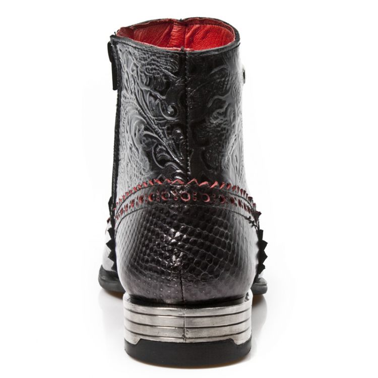  M.NW133-C4 PITON NEGRO GRAFITO REVESS ROJO DRAMA CHAROL NEGR New Rock M.NW133-C4  6
