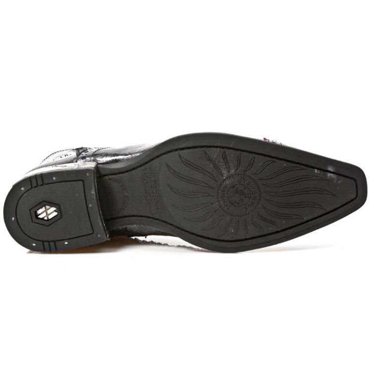  M.NW133-C4 PITON NEGRO GRAFITO REVESS ROJO DRAMA CHAROL NEGR New Rock M.NW133-C4  7