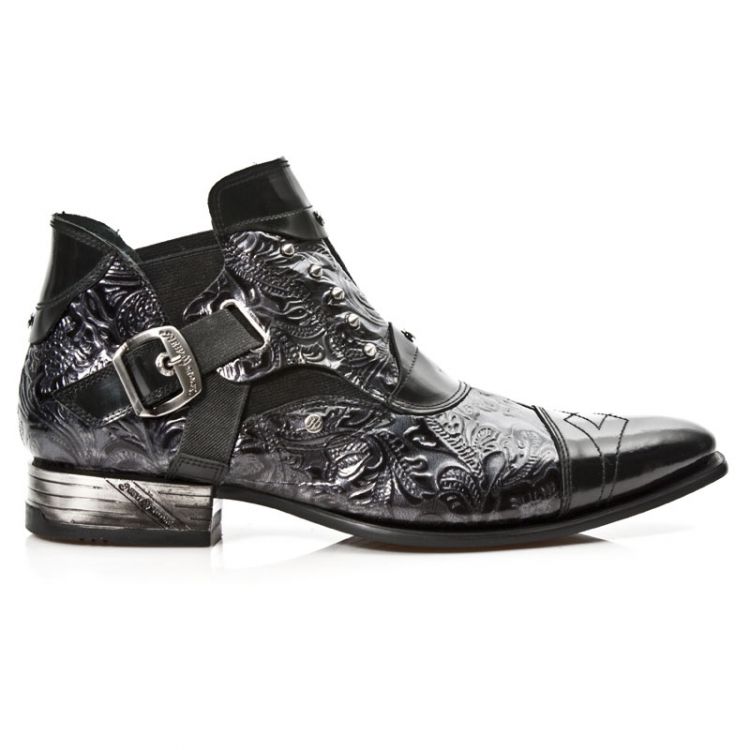 Ботинки M.NW135-S1 ANTIK PULIDO NEGRO, DRAMA CHAROL NEGRO VIP-1 GUM New Rock M.NW135-S1 Изображение 2