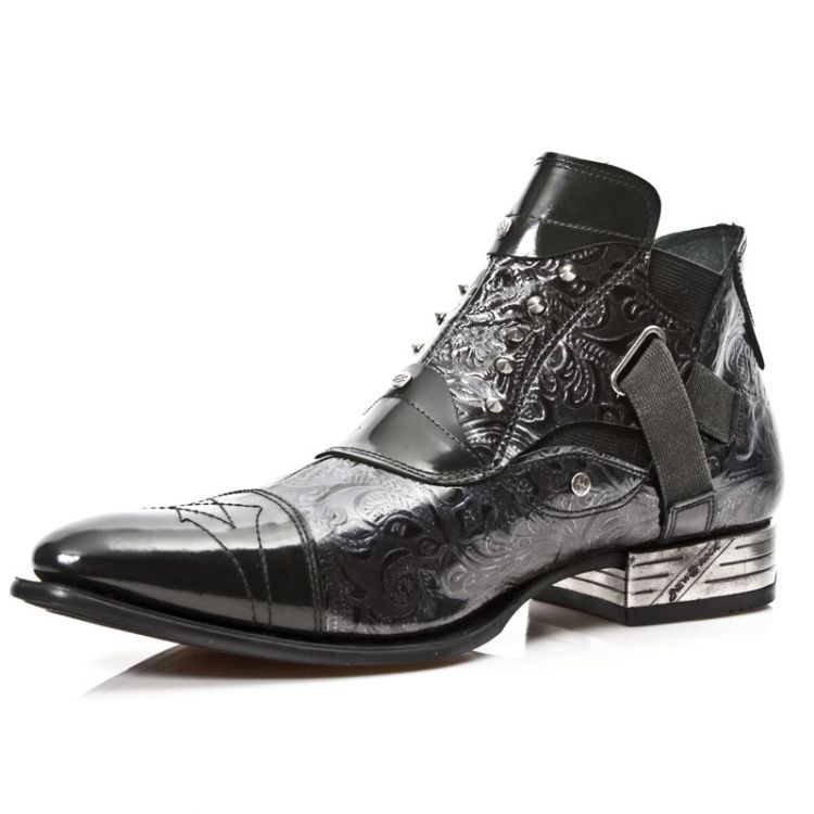 Ботинки M.NW135-S1 ANTIK PULIDO NEGRO, DRAMA CHAROL NEGRO VIP-1 GUM New Rock M.NW135-S1 Изображение 5